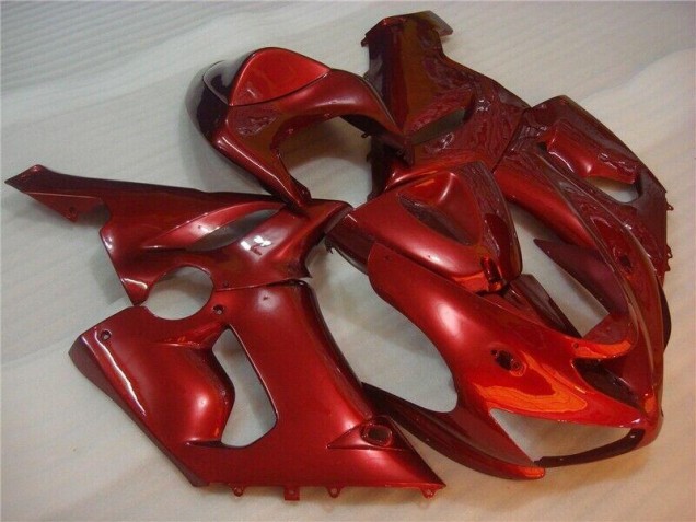 Rouge Carénage Moto Kawasaki ZX6R 2005-2006 Rouge Carénage Moto Kawasaki ZX6R 2005-2006