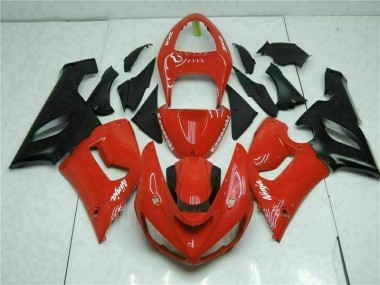 Rouge Carénages Moto Kawasaki ZX6R 2005-2006