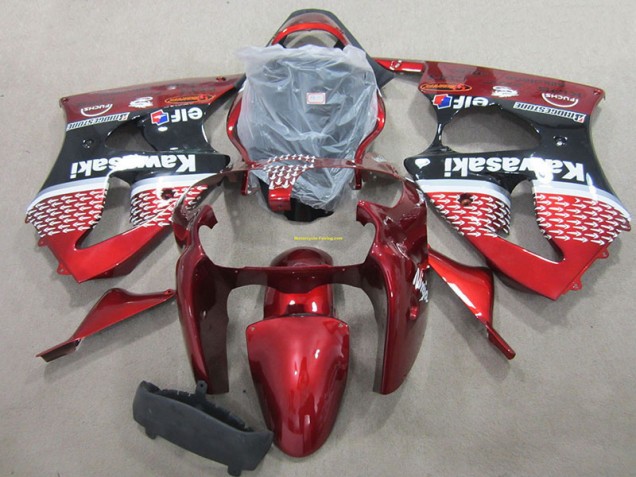 Rouge Carrosserie Moto Kawasaki ZX6R 2000-2002 Rouge Carrosserie Moto Kawasaki ZX6R 2000-2002