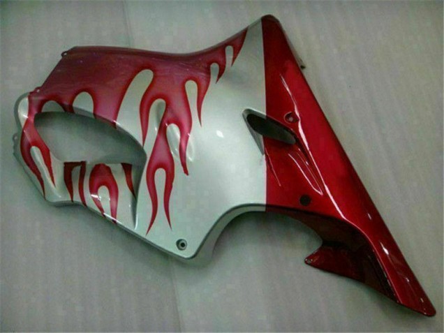 Rouge Flamme Argent Carénage Moto Honda CBR 600 F4i 2001-2003 Rouge Flamme Argent Carénage Moto Honda CBR 600 F4i 2001-2003