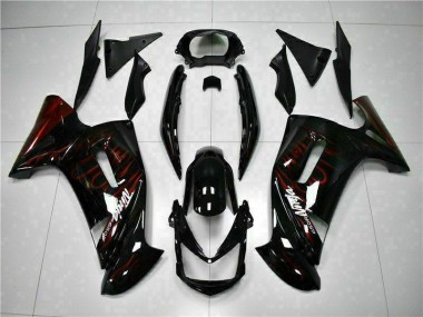 Rouge Flamme Carénage Moto Kawasaki EX650 2006-2008
