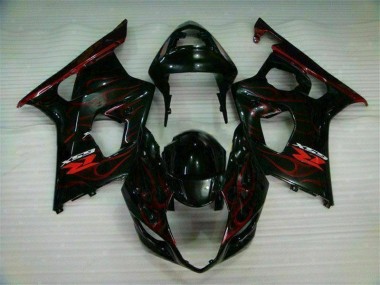 Rouge Flamme Carénage Moto Suzuki GSXR 1000 K3 2003-2004