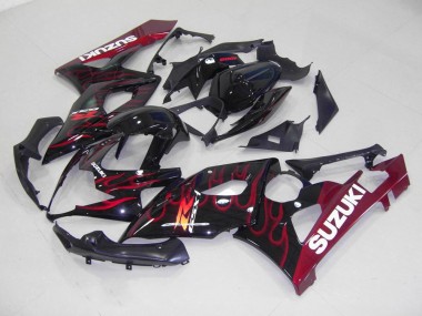 Rouge Flamme Carénage Moto Suzuki GSXR 1000 K5 2005-2006