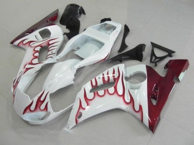 Rouge Flamme Carénage Moto Yamaha R6 1998-2002