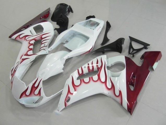 Rouge Flamme Carénage Moto Yamaha R6 1998-2002 Rouge Flamme Carénage Moto Yamaha R6 1998-2002