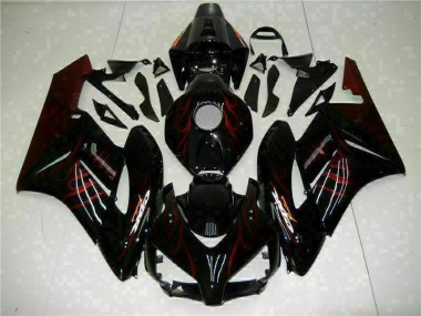 Rouge Flamme Noir Carénage Moto Honda CBR 1000 RR 2004-2005