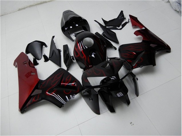 Rouge Flamme Noir Carénage Moto Honda CBR 600 RR 2005-2006 Rouge Flamme Noir Carénage Moto Honda CBR 600 RR 2005-2006
