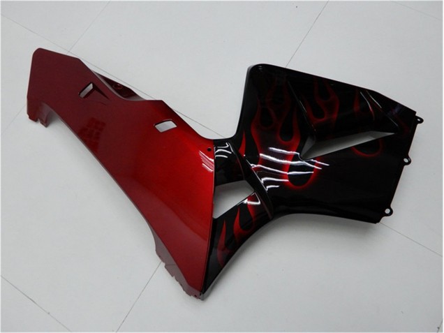 Rouge Flamme Noir Carénage Moto Honda CBR 600 RR 2005-2006 Rouge Flamme Noir Carénage Moto Honda CBR 600 RR 2005-2006