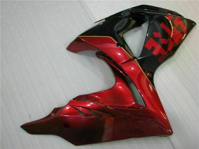 Rouge Flamme Noir Carénage Moto Suzuki GSXR 1000 K9 2009-2016 Rouge Flamme Noir Carénage Moto Suzuki GSXR 1000 K9 2009-2016