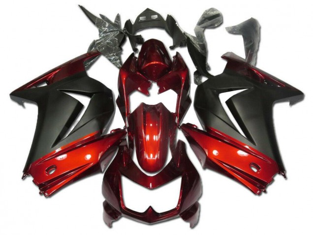 Rouge Gris Carénage Moto Kawasaki EX250 2008-2012 Rouge Gris Carénage Moto Kawasaki EX250 2008-2012