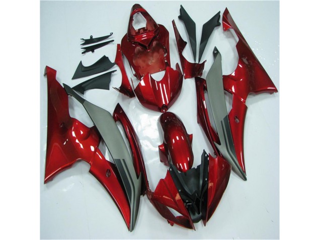 Rouge Gris Carénage Moto Yamaha R6 2008-2016 Rouge Gris Carénage Moto Yamaha R6 2008-2016