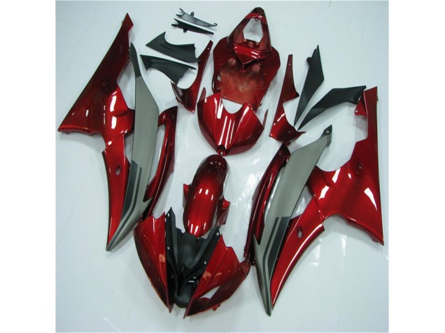 Rouge Gris Carénage Moto Yamaha R6 2008-2016 Rouge Gris Carénage Moto Yamaha R6 2008-2016