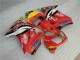Rouge Jaune Carénage Moto Kawasaki EX250 2008-2012 Rouge Jaune Carénage Moto Kawasaki EX250 2008-2012