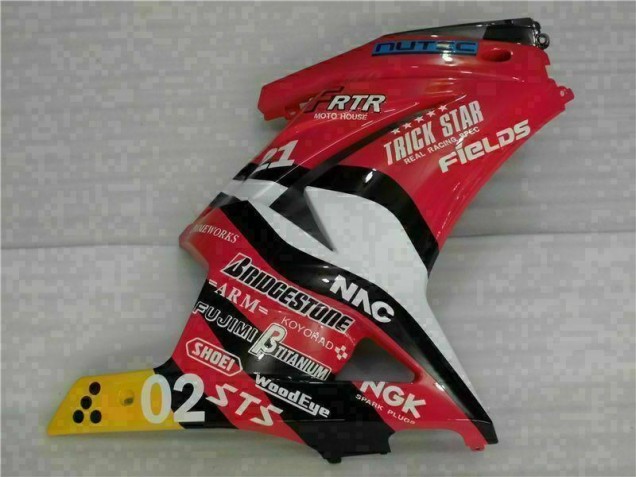 Rouge Jaune Carénage Moto Kawasaki EX250 2008-2012 Rouge Jaune Carénage Moto Kawasaki EX250 2008-2012