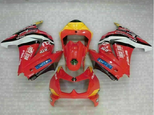 Rouge Jaune Carénage Moto Kawasaki EX250 2008-2012 Rouge Jaune Carénage Moto Kawasaki EX250 2008-2012