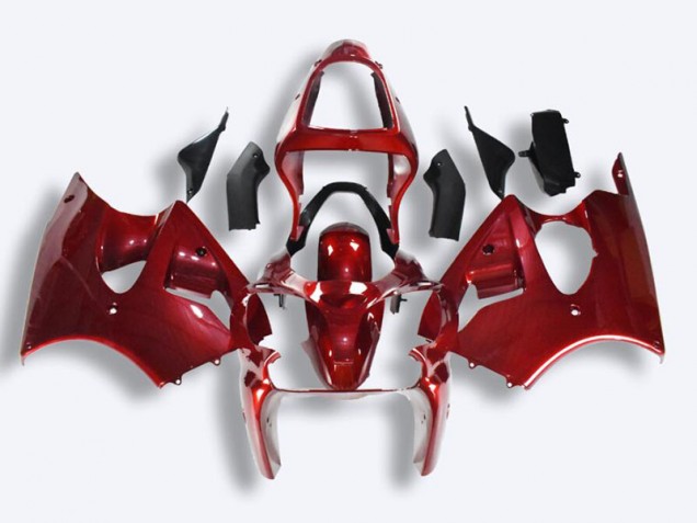 Rouge Kit Carénages Motos Complet Kawasaki ZX6R 2000-2002 Rouge Kit Carénages Motos Complet Kawasaki ZX6R 2000-2002