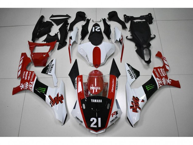 Rouge Noir 21 Carénage Moto Yamaha R1 2015-2019 Rouge Noir 21 Carénage Moto Yamaha R1 2015-2019