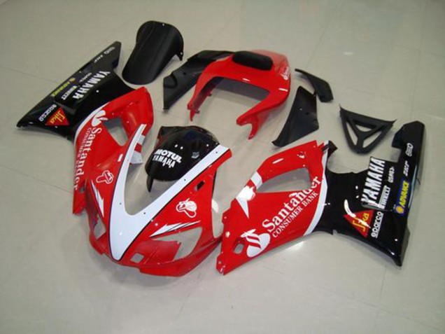 Rouge Noir Blanc Carénage Moto Yamaha R1 1998-1999 Rouge Noir Blanc Carénage Moto Yamaha R1 1998-1999