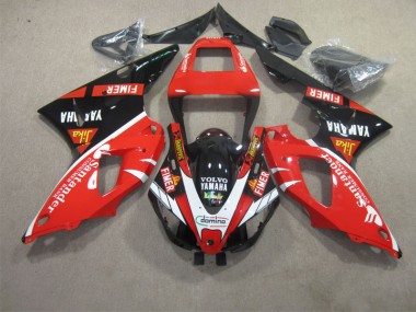 Rouge Noir Blanc Santander Carénage Moto Yamaha R1 1998-1999