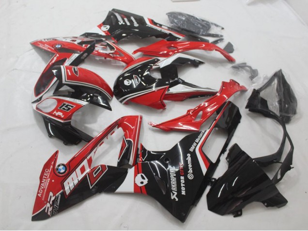 Rouge Noir Carénage Moto BMW S1000RR 2015-2018