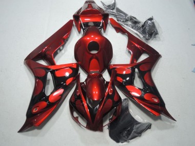 Rouge Noir Carénage Moto Honda CBR 1000 RR 2006-2007