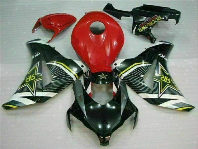 Rouge Noir Carénage Moto Honda CBR 1000 RR 2008-2011 Rouge Noir Carénage Moto Honda CBR 1000 RR 2008-2011