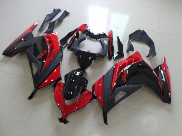 Rouge Noir Carénage Moto Kawasaki ZX 300R 2013-2016 Rouge Noir Carénage Moto Kawasaki ZX 300R 2013-2016