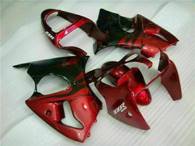Rouge Noir Carénage Moto Kawasaki ZX6R 2000-2002 Rouge Noir Carénage Moto Kawasaki ZX6R 2000-2002