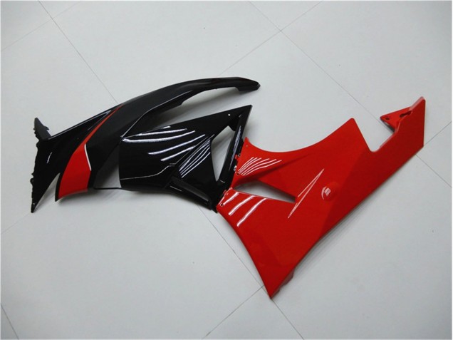 Rouge Noir Carénage Moto Kawasaki ZX6R 2009-2012 Rouge Noir Carénage Moto Kawasaki ZX6R 2009-2012