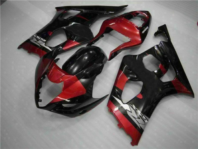 Rouge Noir Carénage Moto Suzuki GSXR 1000 K3 2003-2004 Rouge Noir Carénage Moto Suzuki GSXR 1000 K3 2003-2004