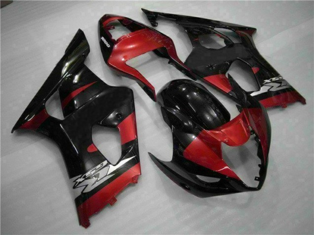 Rouge Noir Carénage Moto Suzuki GSXR 1000 K3 2003-2004 Rouge Noir Carénage Moto Suzuki GSXR 1000 K3 2003-2004