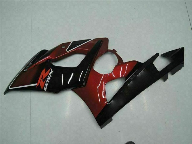 Rouge Noir Carénage Moto Suzuki GSXR 1000 K5 2005-2006 Rouge Noir Carénage Moto Suzuki GSXR 1000 K5 2005-2006