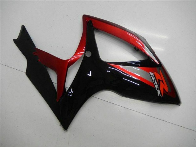 Rouge Noir Carénage Moto Suzuki GSXR 600 / 750 K6 2006-2007 Rouge Noir Carénage Moto Suzuki GSXR 600 / 750 K6 2006-2007