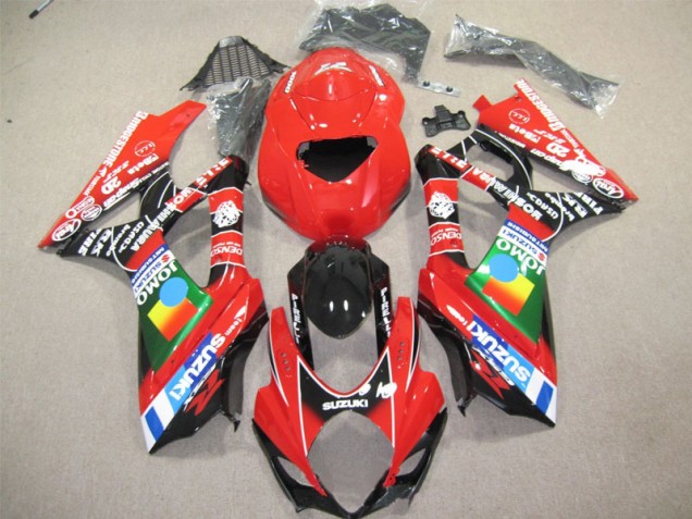 Rouge Noir Carénage Moto Suzuki GSXR 600 K4 2004-2005 Rouge Noir Carénage Moto Suzuki GSXR 600 K4 2004-2005