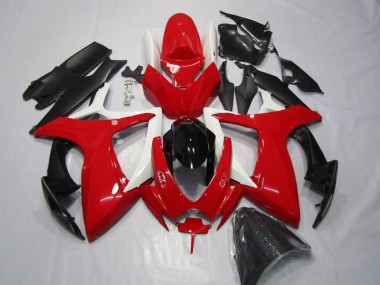 Rouge Noir Carénage Moto Suzuki GSXR 600 K6 2006-2007