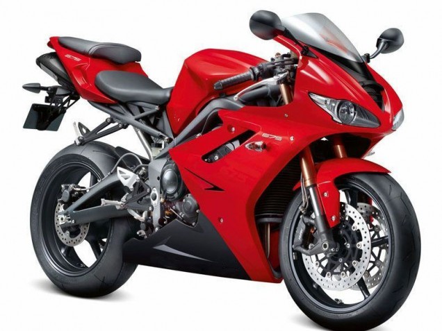 Rouge Noir Carénage Moto Triumph Daytona 675 Triple 2006-2008 Rouge Noir Carénage Moto Triumph Daytona 675 Triple 2006-2008