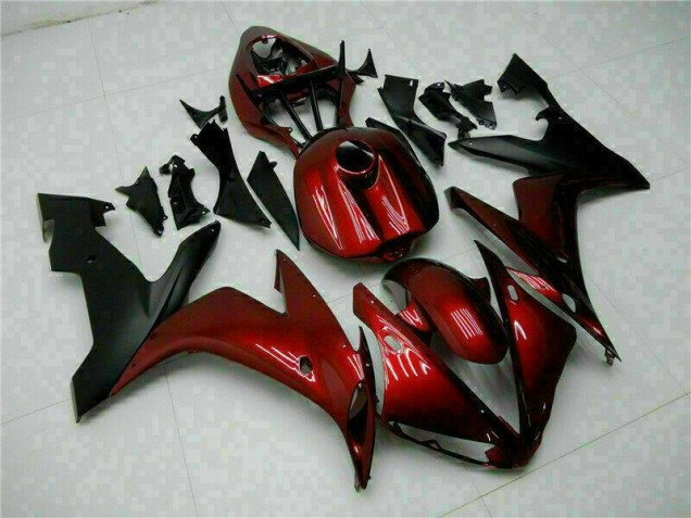Rouge Noir Carénage Moto Yamaha R1 2004-2006 Rouge Noir Carénage Moto Yamaha R1 2004-2006