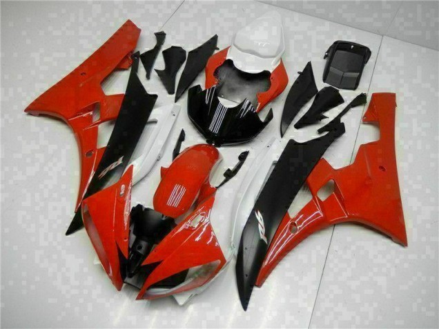 Rouge Noir Carénage Moto Yamaha R6 2006-2007 Rouge Noir Carénage Moto Yamaha R6 2006-2007