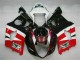 Rouge Noir Carénages Moto Suzuki GSXR 1000 K3 2003-2004 Rouge Noir Carénages Moto Suzuki GSXR 1000 K3 2003-2004