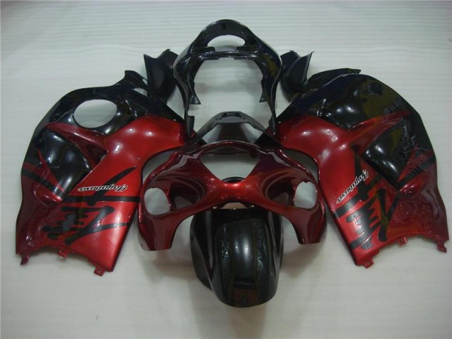Rouge Noir Carénages Moto Suzuki GSXR 1300 Hayabusa 1996-2007 Rouge Noir Carénages Moto Suzuki GSXR 1300 Hayabusa 1996-2007