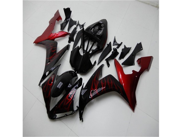 Rouge Noir Carénages Moto Yamaha R1 2004-2006 Rouge Noir Carénages Moto Yamaha R1 2004-2006