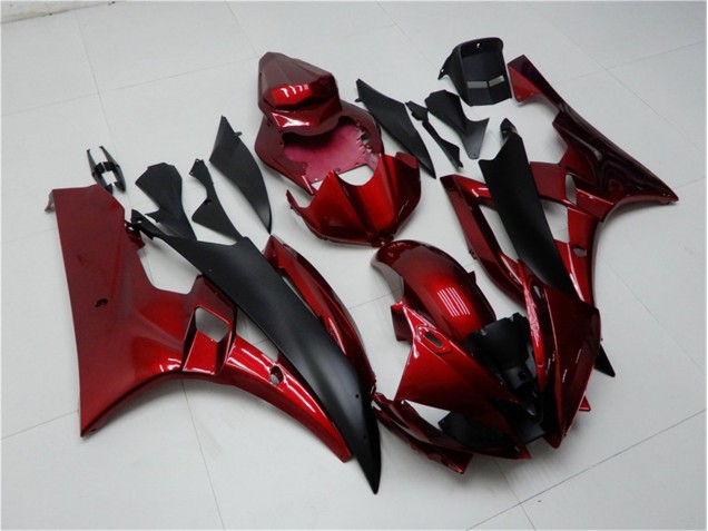 Rouge Noir Carénages Moto Yamaha R6 2006-2007 Rouge Noir Carénages Moto Yamaha R6 2006-2007