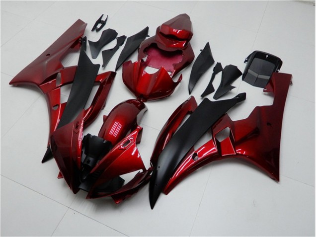 Rouge Noir Carénages Moto Yamaha R6 2006-2007 Rouge Noir Carénages Moto Yamaha R6 2006-2007