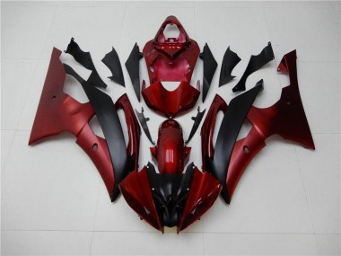 Rouge Noir Carénages Moto Yamaha R6 2008-2016