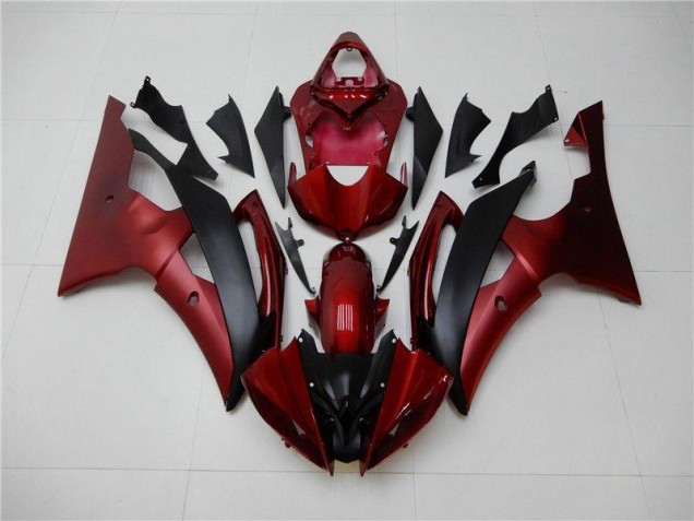 Rouge Noir Carénages Moto Yamaha R6 2008-2016 Rouge Noir Carénages Moto Yamaha R6 2008-2016