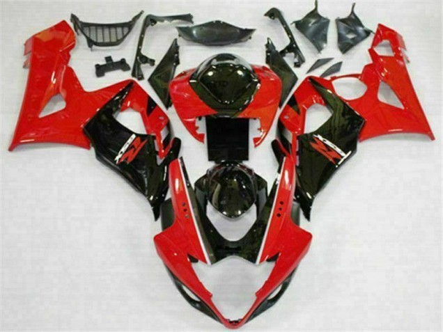 Rouge Noir Carrosserie Moto Suzuki GSXR 1000 K5 2005-2006 Rouge Noir Carrosserie Moto Suzuki GSXR 1000 K5 2005-2006