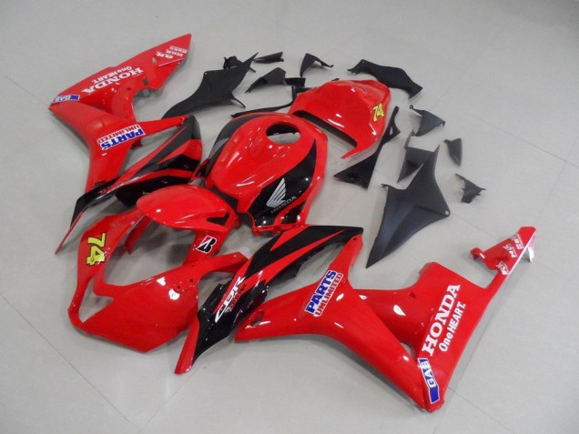 Rouge Noir Courses Carénage Moto Honda CBR 600 RR 2007-2008 Rouge Noir Courses Carénage Moto Honda CBR 600 RR 2007-2008