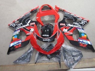 Rouge Noir Denso Carénage Moto Suzuki GSXR 1000 K1 2000-2002