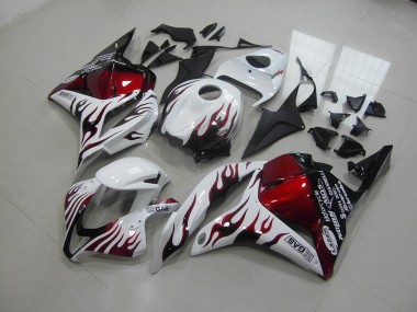 Rouge Noir Flamme Carénage Moto Honda CBR 600 RR 2009-2012