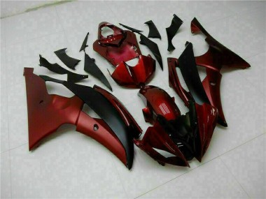 Rouge Noir Kit Carénages Motos Complet Yamaha R6 2008-2016